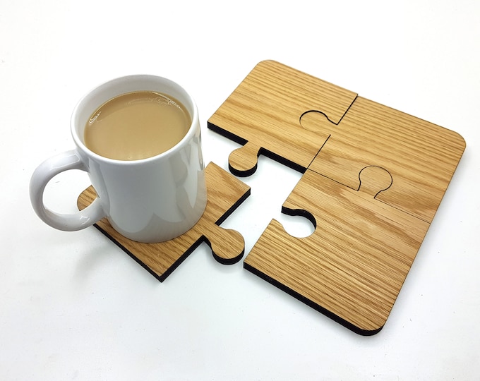 Featured listing image: Jigsaw Coasters - Set of 4 - Novelty coasters