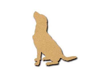 Labrador Sitting Wood Cut Shape, Unfinished Wooden Laser Cut Shape, Blank Wood Shapes for Crafting, Embellishments