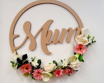 Personalised Wall Hanging for Weddings | Custom Party Name Hoop | Nursery Hoop Wreath | Flower Ring | Custom DIY Kit