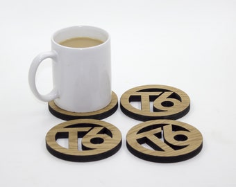 T1 T2 T3 T4 T5 T6 Coasters - Camper Accessories - Bug - Bus - Bay Set of 4