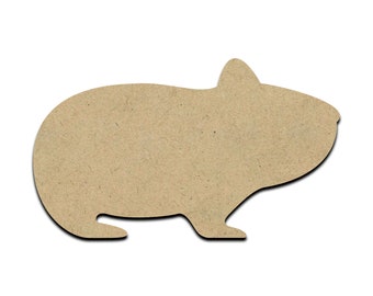 Guinea pig, Hamster Wood Cut Shape, Unfinished Wooden Laser Cut Shape, Blank Wood Shapes for Crafting, Embellishments