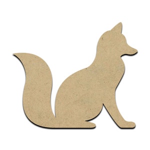 Fox Wood Cut Shape, Unfinished Wooden Laser Cut Shape, Blank Wood Shapes for Crafting, Embellishments