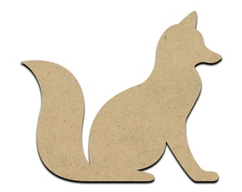 Fox Wood Cut Shape, Unfinished Wooden Laser Cut Shape, Blank Wood Shapes for Crafting, Embellishments