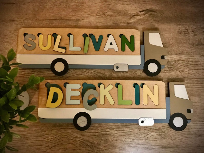 Truck Name Puzzle svg image 1