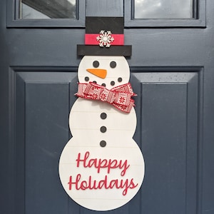 Snowman Door Hanger SVG