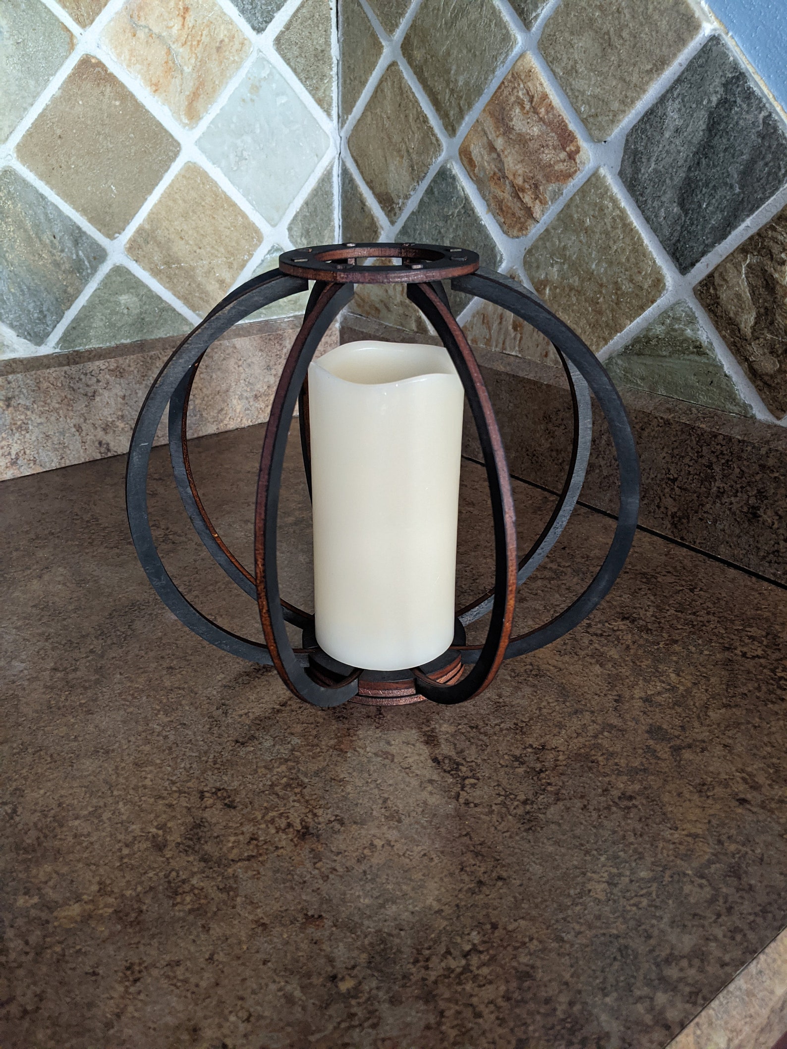 Circle Candle Holder Etsy
