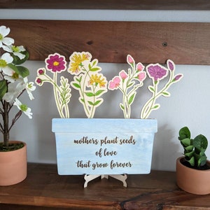 Fête des Mères Naissance Planteur de fleurs SVG