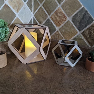 Squares Candle Holder SVG