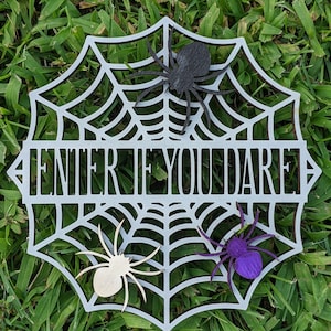 Spider web with Spider door hanger SVG