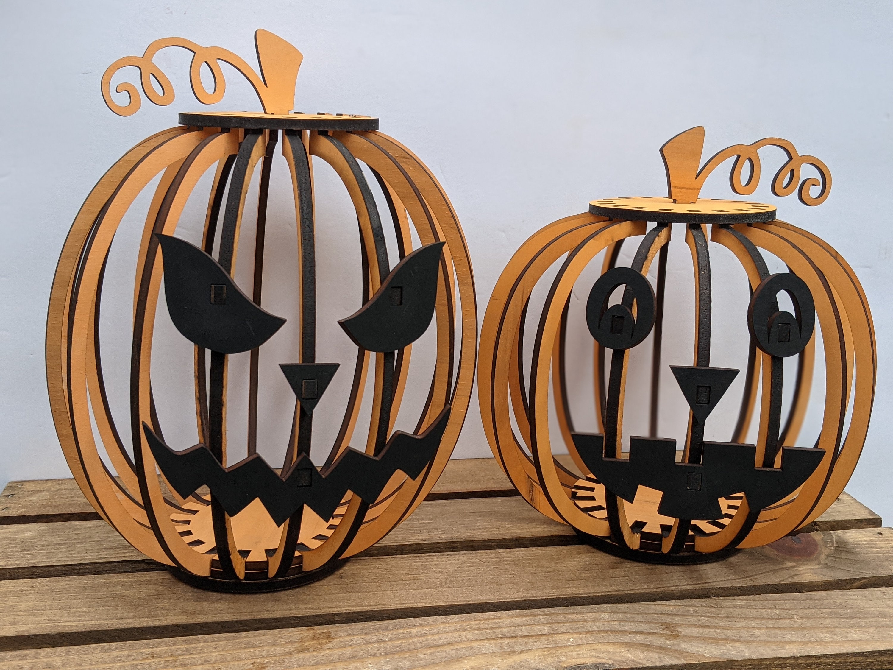 Jack o Lantern pumpkin candle holder decor svg
