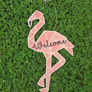 Flamingo Door Hanger SVG