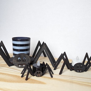 スパイダーキャンドルホルダー SVG ハロウィン