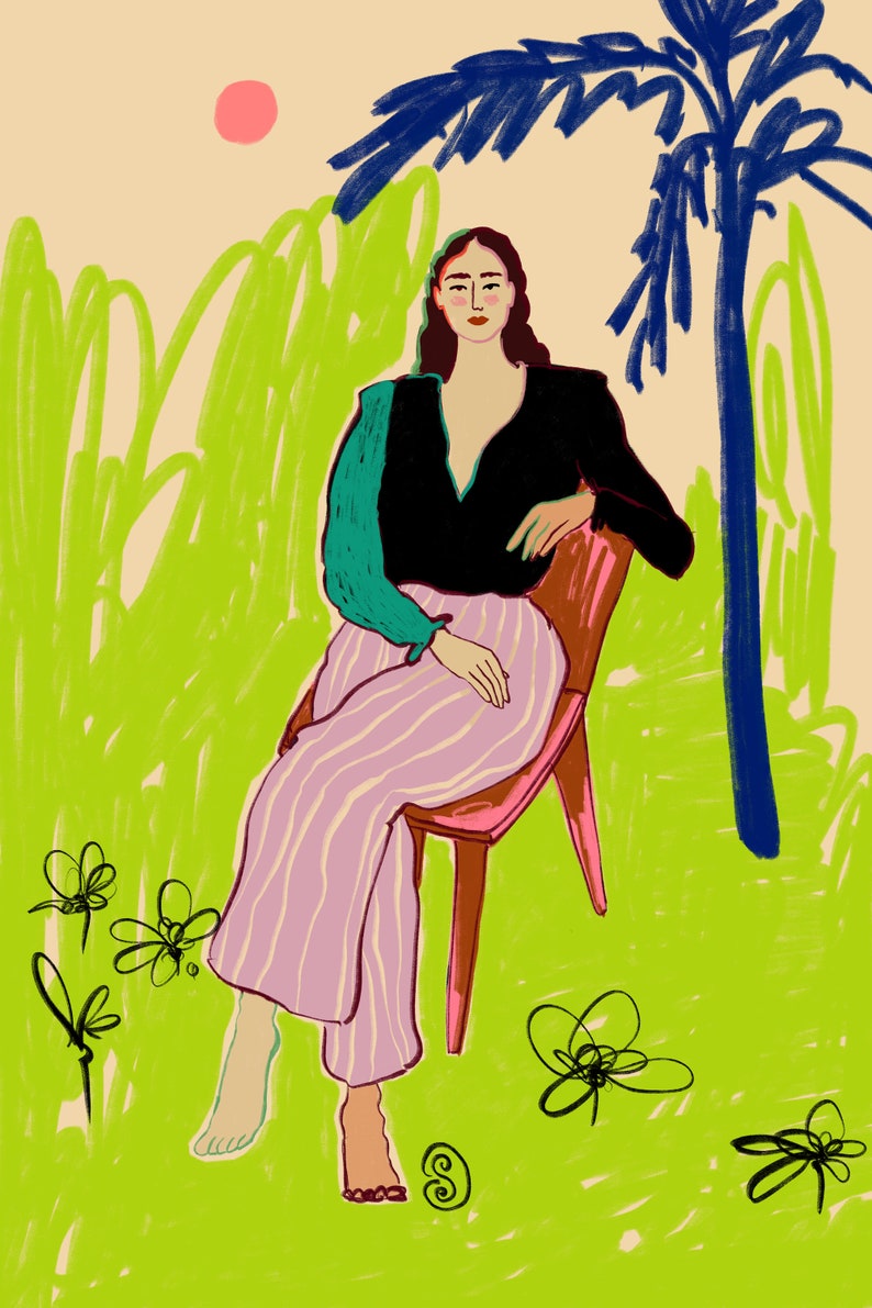 Affiche d'Art - Woman relaxing 01