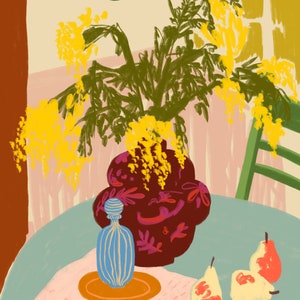 MIMOSAS digital art print