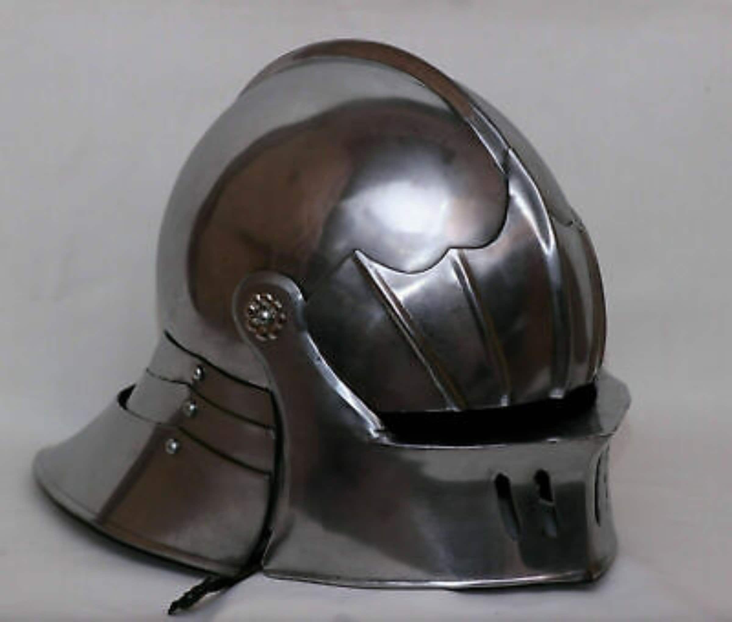 Medieval 18GA German Sallet Helmet Armor Helmet SCA LARP 
