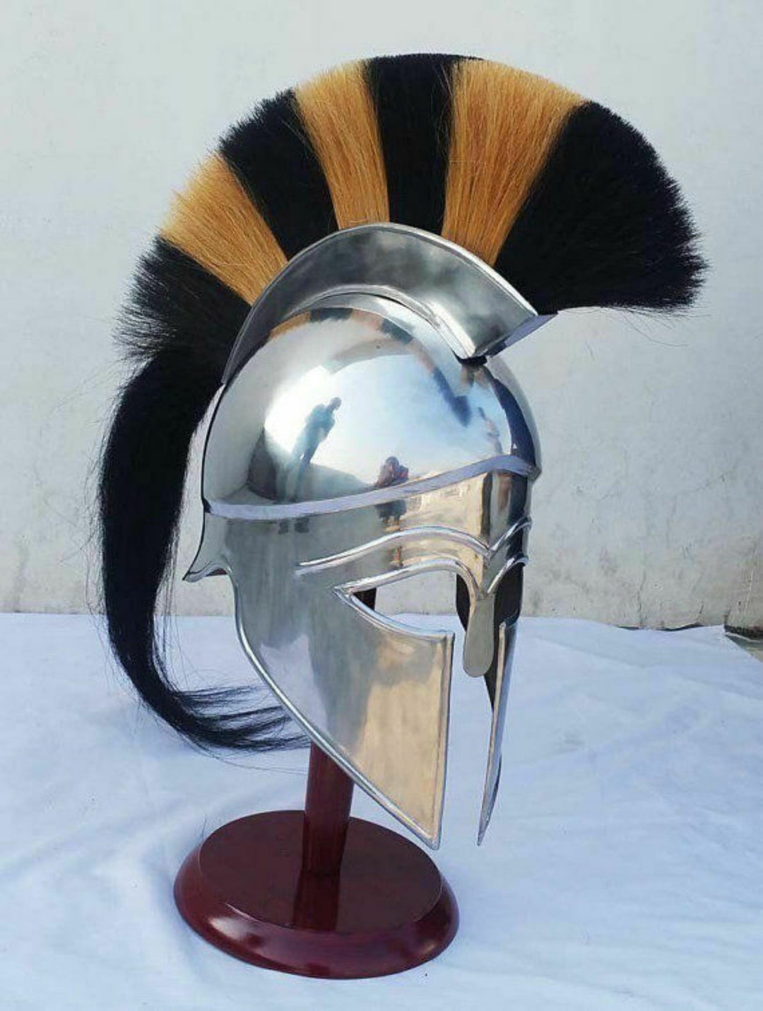 SCA Medieval Wearable Greek Corinthian Helmet Free Leather Liner Knight ...