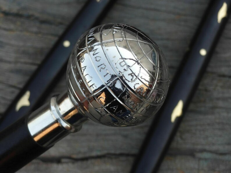 Vintage Designer Globe Handle Antique Style Victorian Cane Etsy