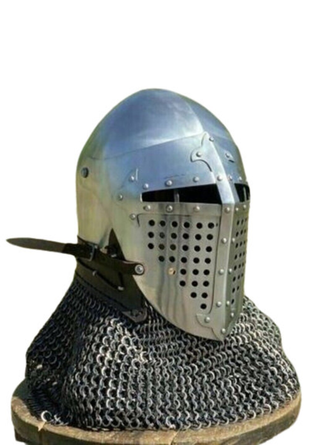 Medieval Knight Helmet Chainmail Helmet Battleready Helmet