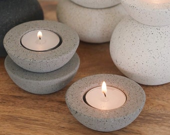 Concrete Stackable Half Sphere Tealight Holder, Candle Holder, Minimalist Decor, Scandi Home, Premium, Gift, Housewarming, Concrete Decor