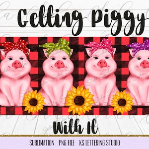 Cute pigs funny design sublimation , Sublimation Designs Download, Clipart, Printable File, Digital Download, Iron On Shirt Design