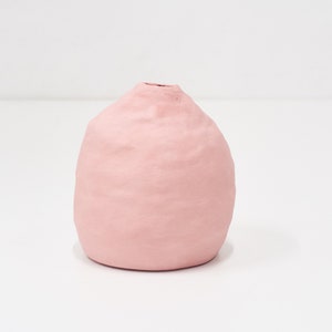 Hand-built pink organic ceramic vase image 3