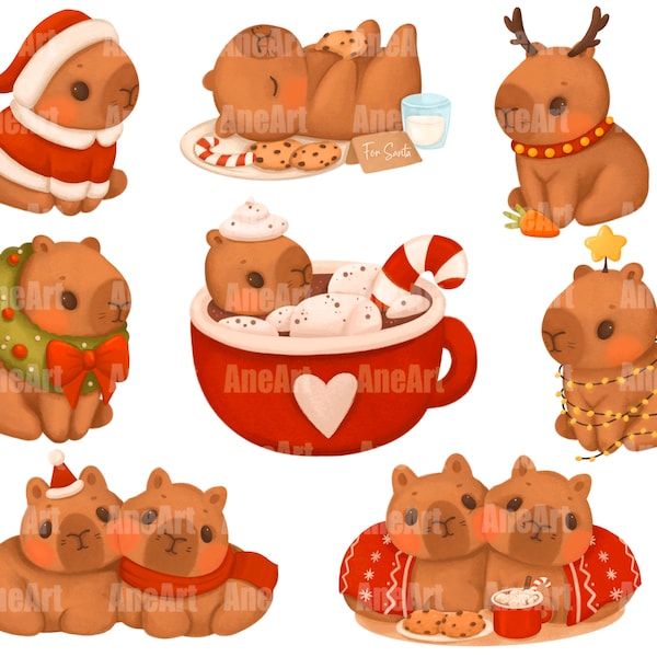 Christmas capybara - Etsy México