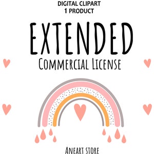 Extended commercial license for  Digital Clip Art -  Commercial Use License