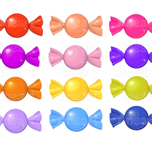 Candy clip art, rainbow candy clip art, candy png, lollipop png, sweets png, candies png, dessert clip art, food clip art, colorful candy