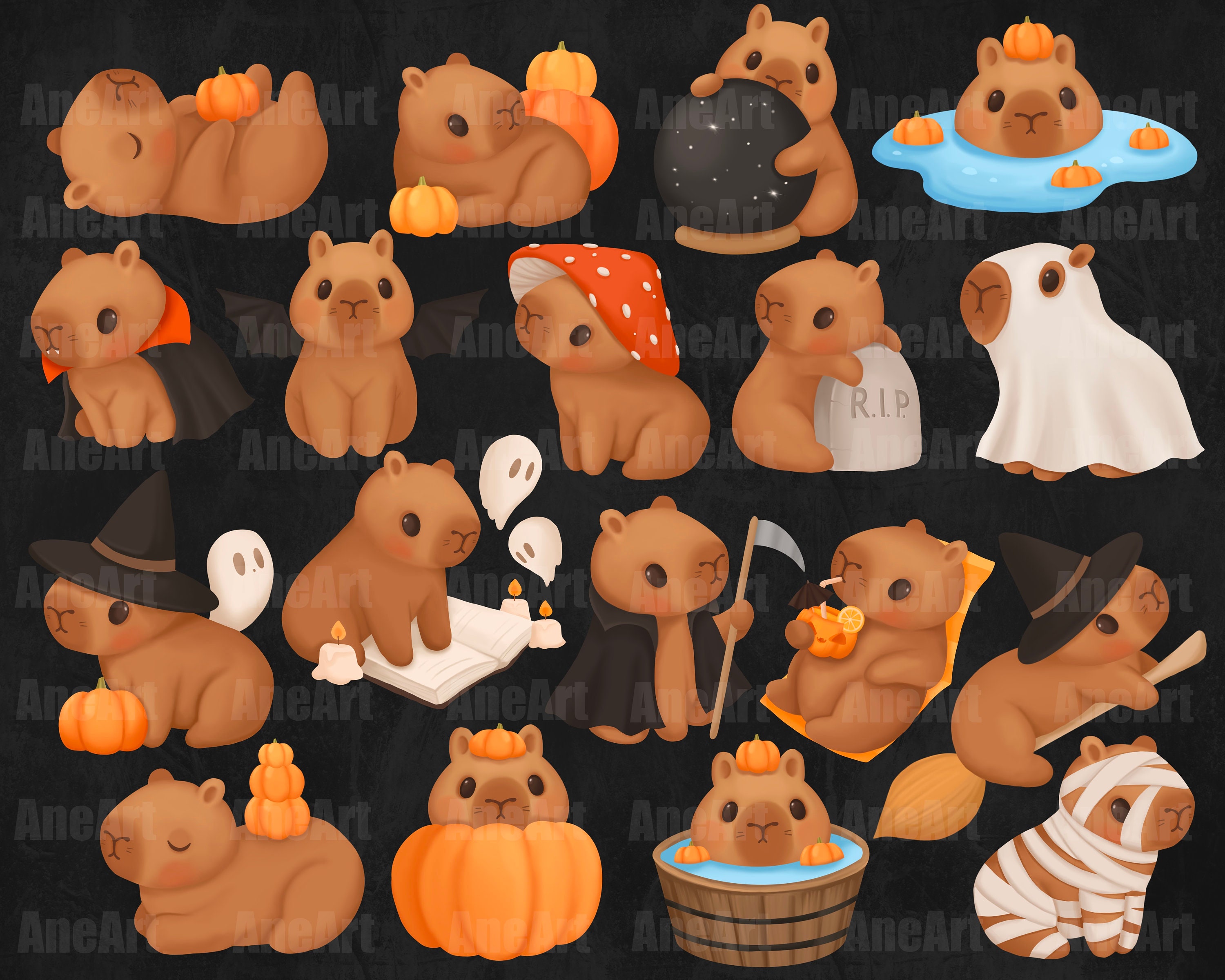 Halloween capybara clip art, halloween capybara png, halloween png, capybara png, pumpkin png, witch png, magic png, ghost png, stickers Halloween capybara clip art, halloween capybara png, halloween png, capybara png, pumpkin png, witch png, magic png, ghost png, stickers