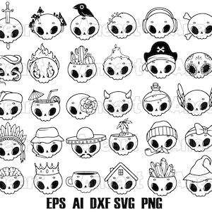 Cute skull svg, skull png, skull clip art, skull vector, halloween skull, skull head svg, skeleton svg, file for cricut, skull sublimation