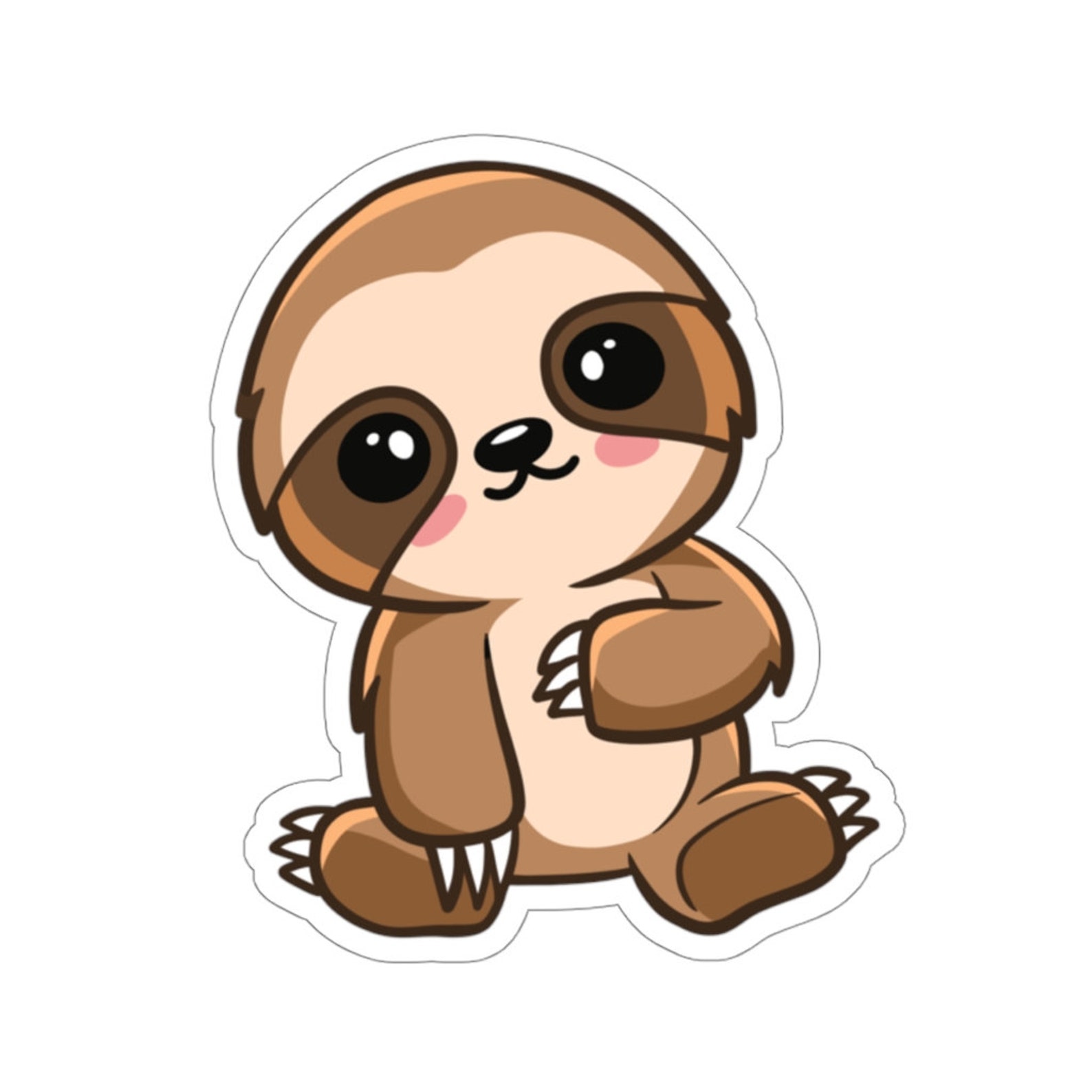 Happy Sloth Sticker Baby Sloth Laptop Decal Two Toed Sloth | Etsy