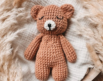 Baby bear crocheted plush toy amigurumi toy cuddly toy gift idea birthday birth baby shower