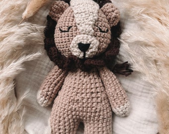 Baby lion crocheted plush toy amigurumi toy cuddly toy gift idea birthday birth baby shower