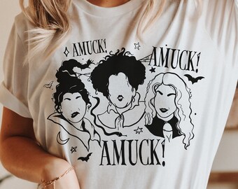 Hocus Pocus Png, Sanderson Sisters PNG,Black & White Halloween, Witch Sublimation Design, Fall Png, Sublimation Design, Hocus-Pocus T-Shirts