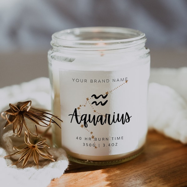 Zodiac Candle Etsy