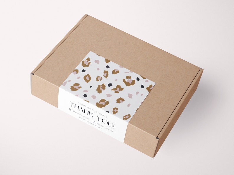 3 Box Sealing Stickers Template Box Label Template Printable | Etsy