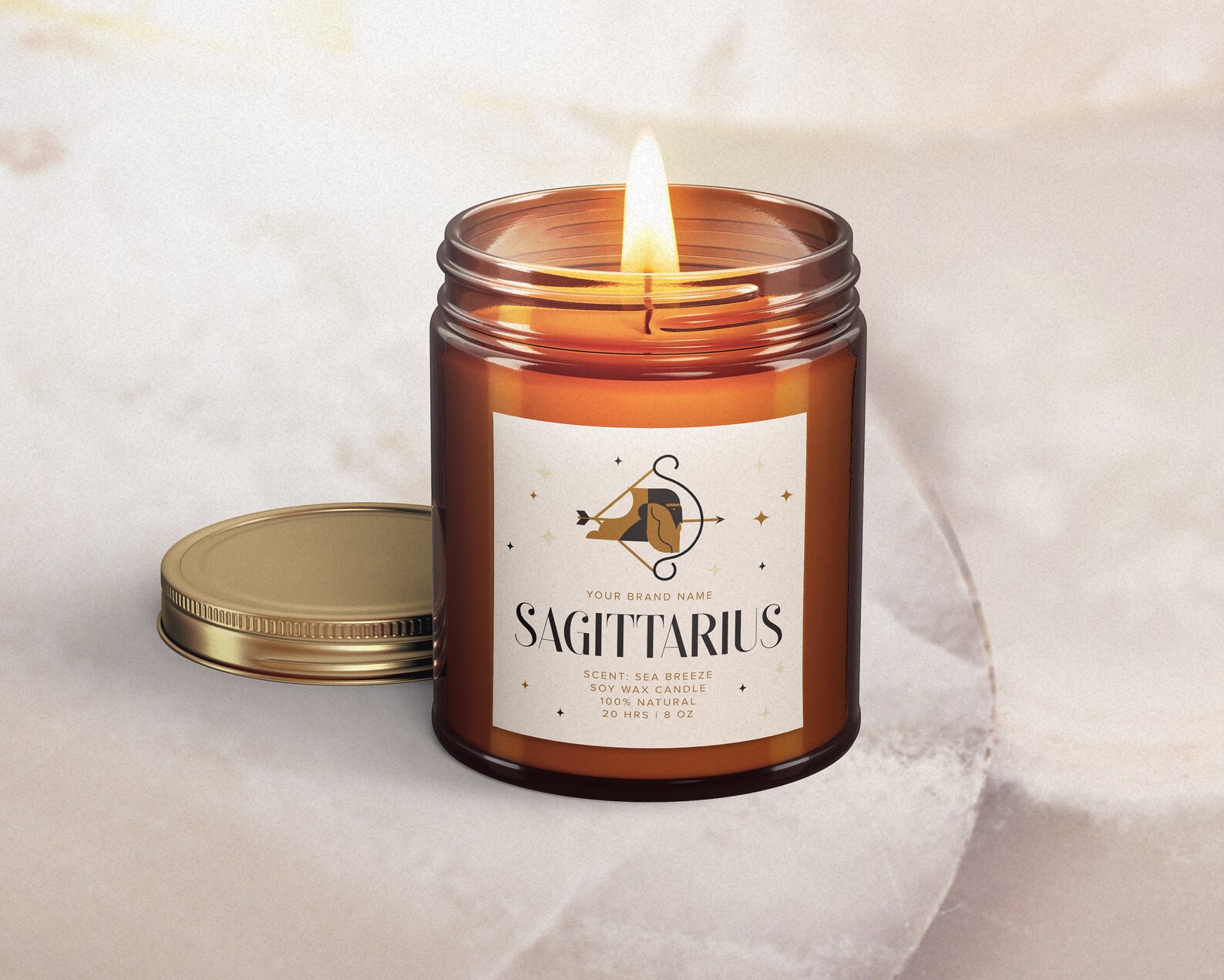 Zodiac Candle Label Set Zodiac Labels Template Astrology Jar Etsy