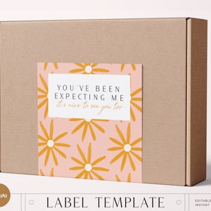 Box Seal Template, Box Label Template, Printable Packaging Sticker, Editable Packaging Labels, Order Packaging Stickers, Shipping Label
