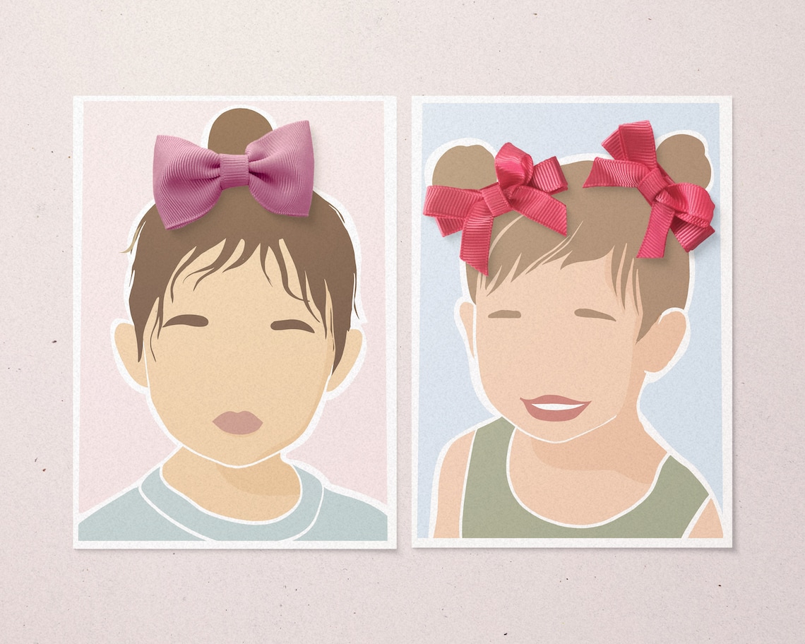 Hair Bow Card SVG Hair Clip Display Card Template Hair Bow Etsy