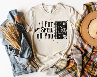 I Put A Spell on You PNG, Halloween Spellbook SVG, Hocus Pocus Book of Spells, Sanderson Sisters PNG, Witch Sublimation Design T-Shirts