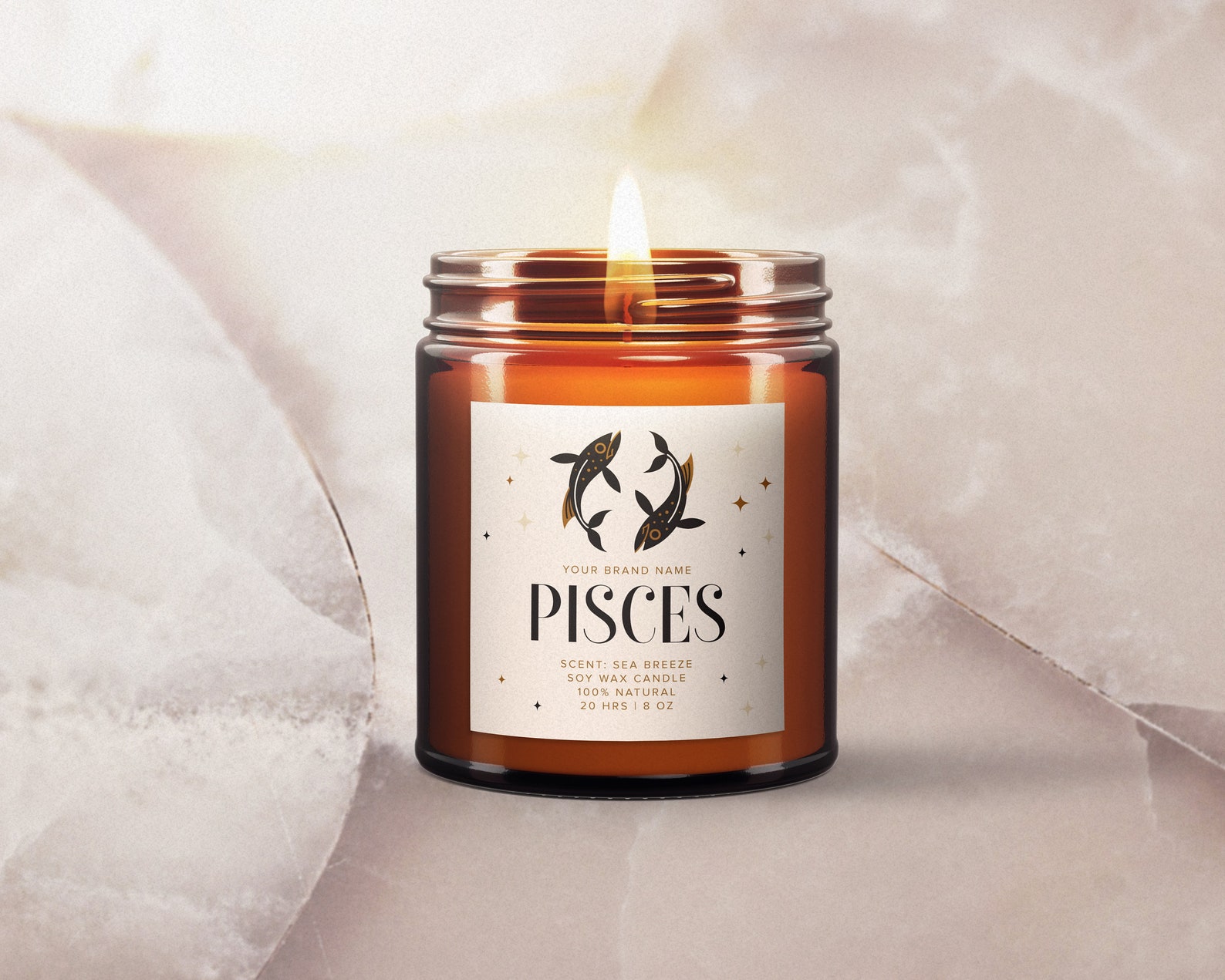 Zodiac Candle Label Set Zodiac Labels Template Astrology Jar Etsy