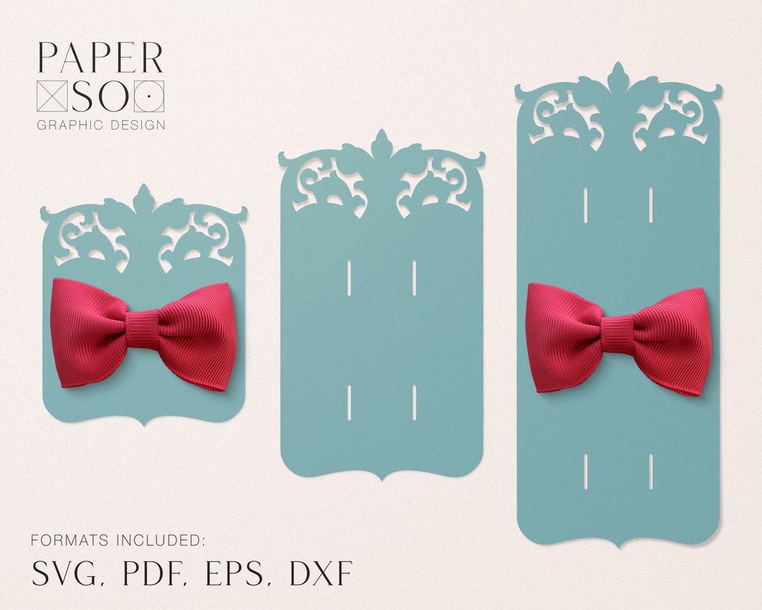 Hair Bow Display Card SVG, Hairbow Card Template, Hair Accessories