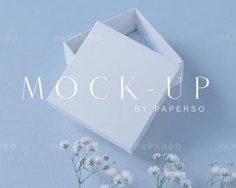 Wedding Logo Mockup: Jewellery Box PSD, Bridal Shower (Smart Object)
