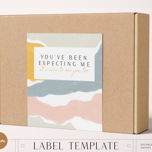 Box Seal Template, Box Label Template, Printable Packaging Sticker, Editable Packaging Labels, Order Packaging Stickers, Shipping Label