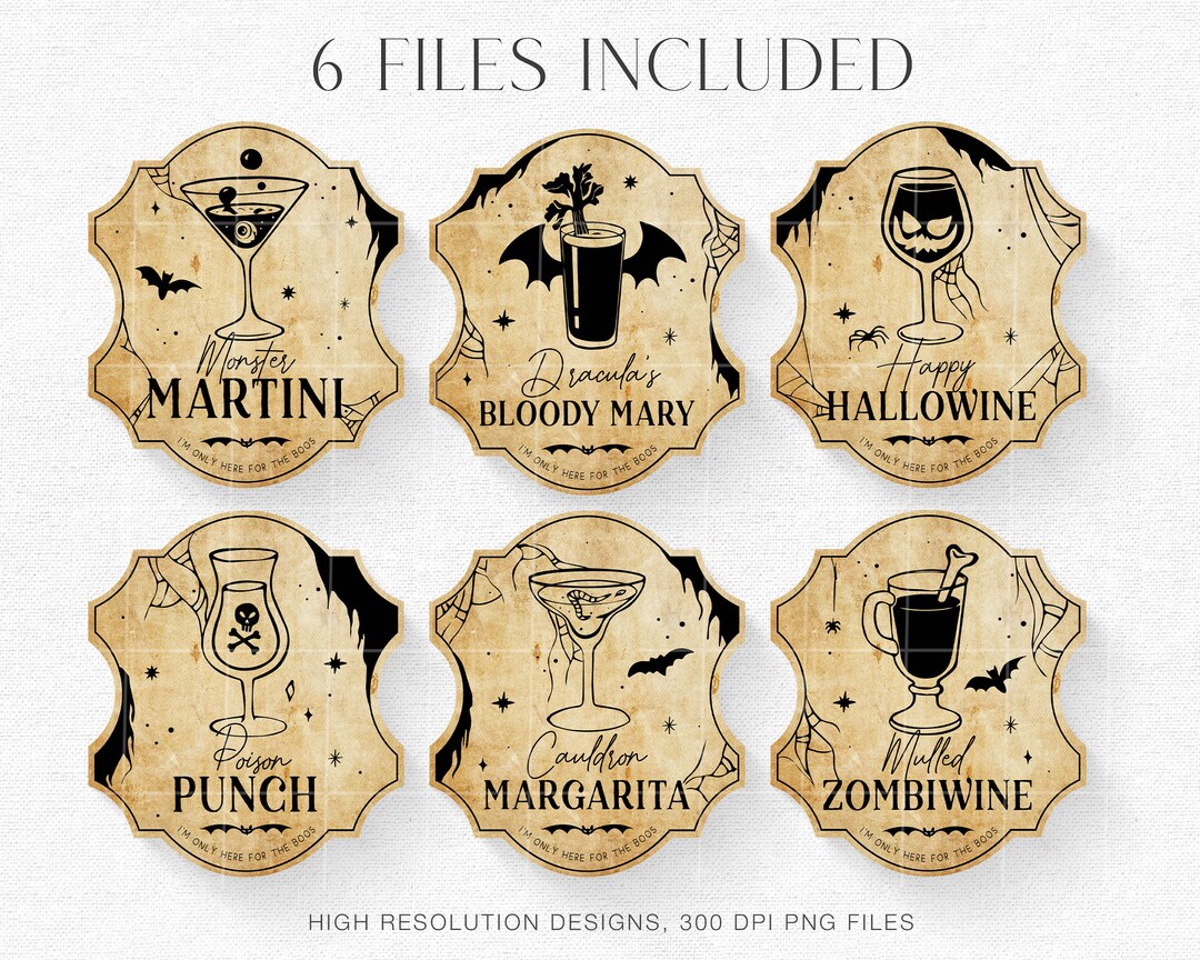 Halloween Drink Label Potion Labels Witch's Brew the Etsy