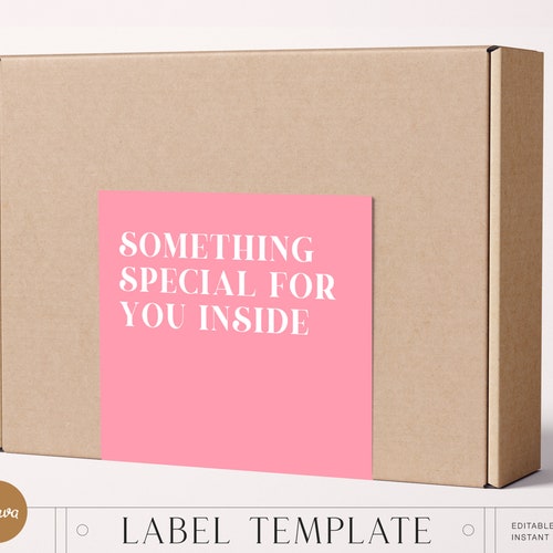 Gold Packaging Design Box Seal Sticker Template Editable - Etsy