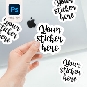 Sticker Mockup PSD: Smart Layer Macbook Mock Up (Digital Download)