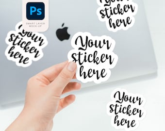 Sticker Mockup PSD: Smart Layer Macbook Mock Up (Digital Download)