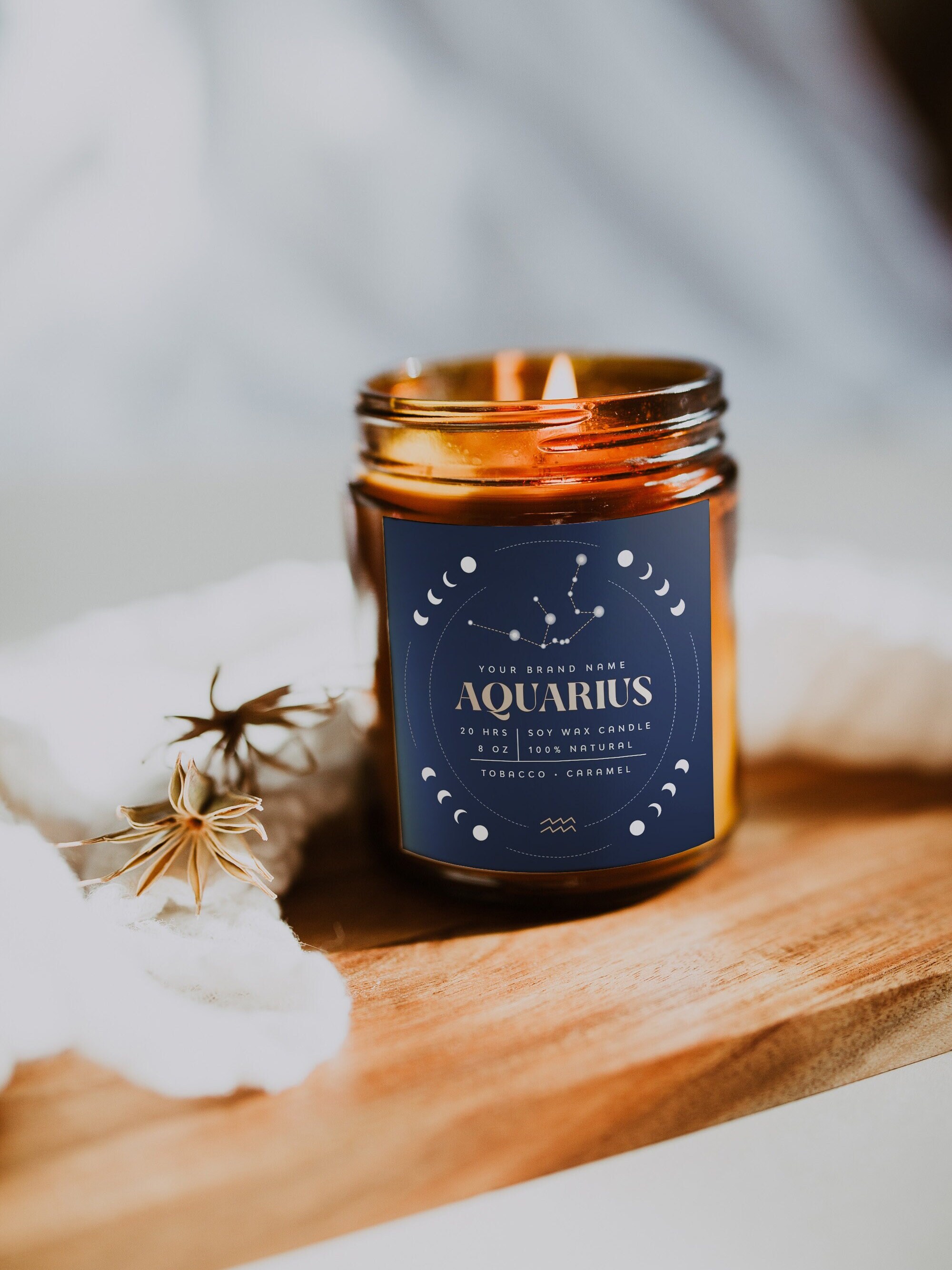 Astrology Candle Label Set Zodiac Labels Birthdate Candle Etsy