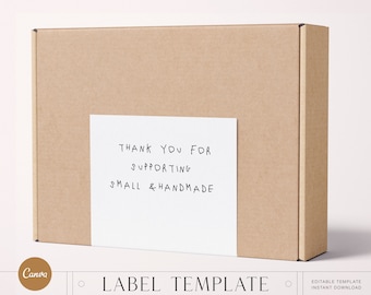Printable Box Seal Template: Editable Packaging Stickers (Digital Download)